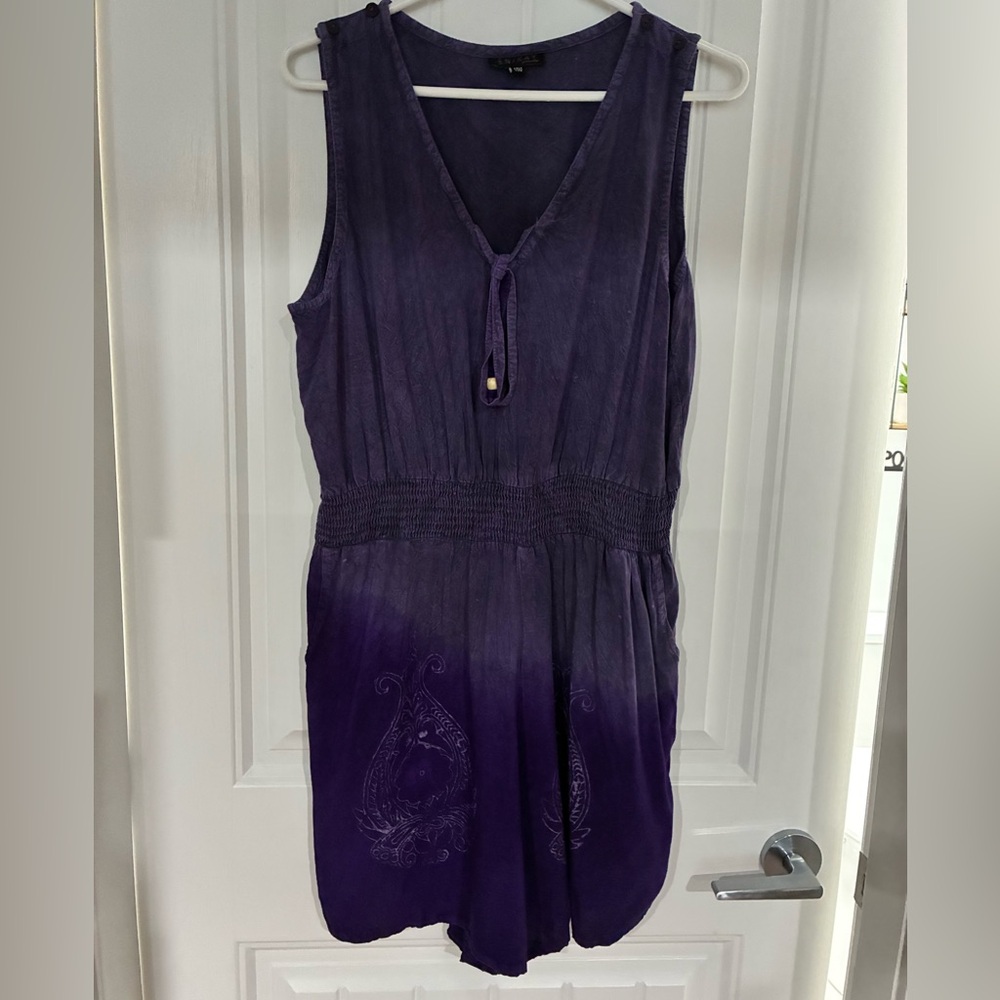 EN/KAY by Navleen Chic Purple ombré Sleeveless Romper